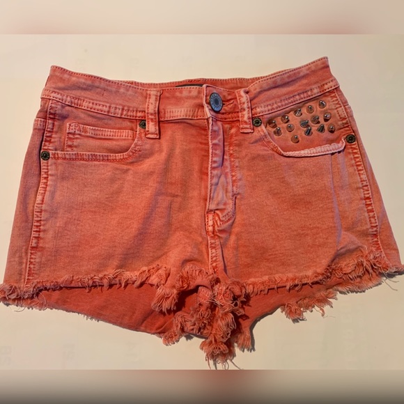 kylie & Kendall Pants - Kylie & Kendall Studded Denim Shorts